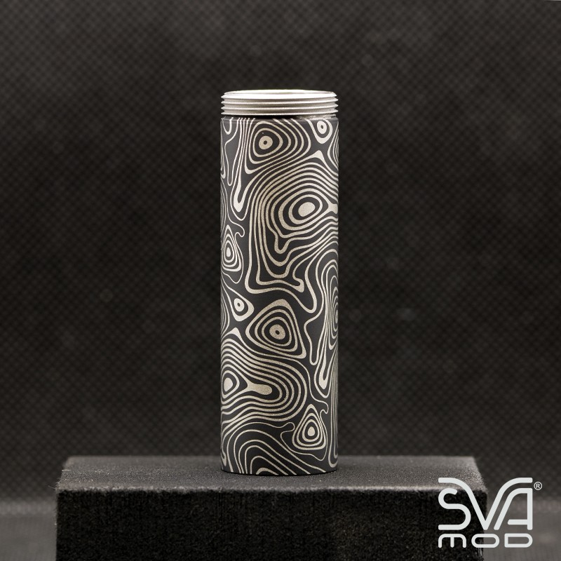 Tube Graphite Black Engraved Damascus6