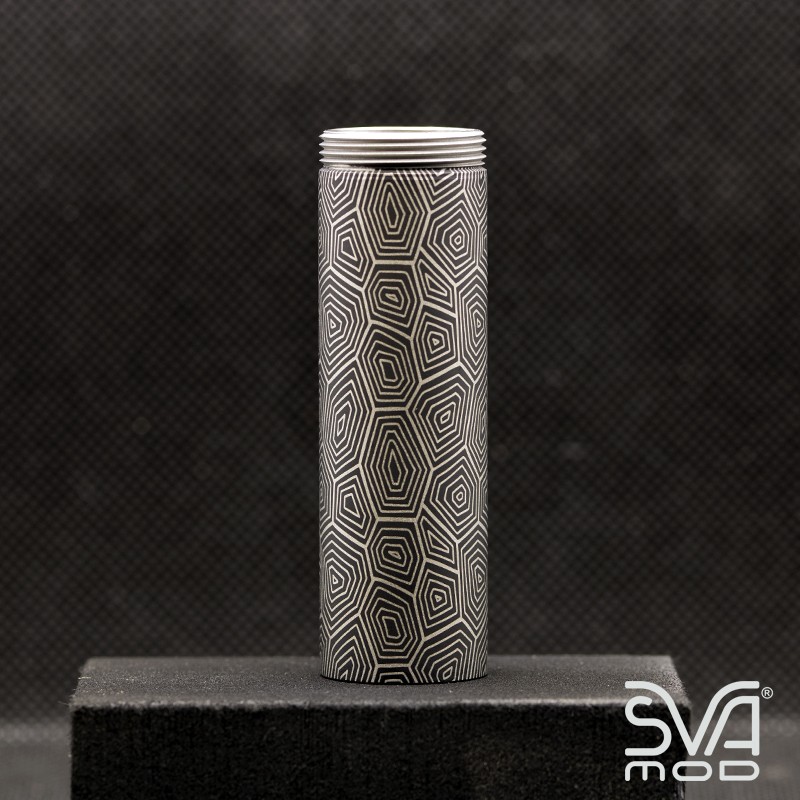 Tube Graphite Black Engraved Turtle2