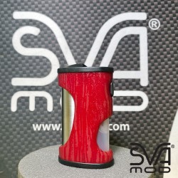 Kimech V3 grounge wood engraved RED