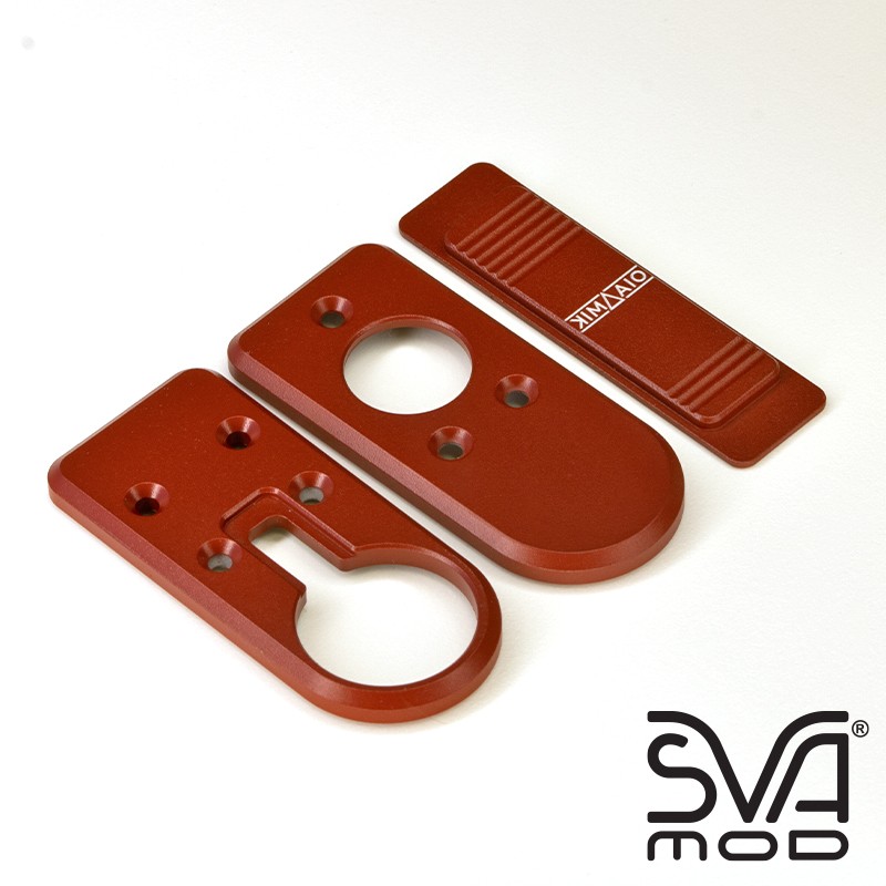 Set Button and plates for Kimaio cerakote crimson