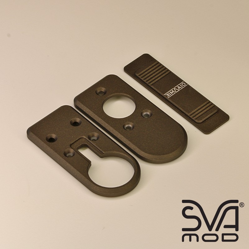 Set Button and plates for Kimaio cerakote midnight bronze
