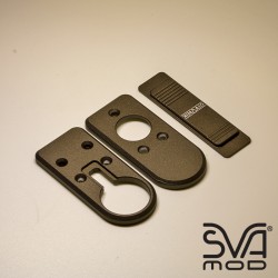 Set Button and plates for Kimaio cerakote midnight bronze