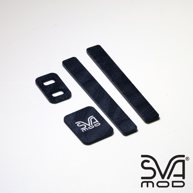 Black damascus accessories - white logo