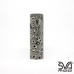 Tube Graphite Black Engraved Damascus 2