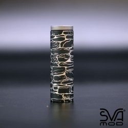 Tube Graphite Black Engraved Bricks
